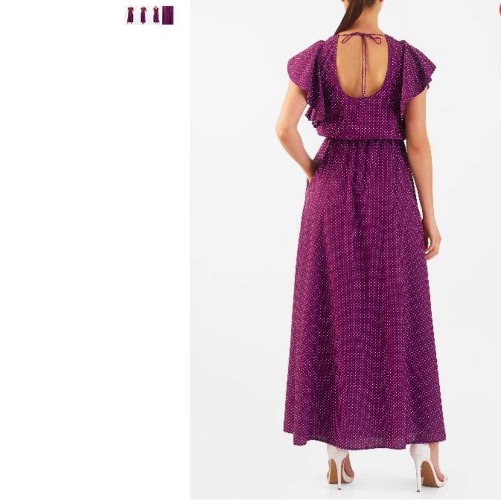 Eshakti Custom Flutter Sleeve Dot Crepe Dress16-18 - image 8